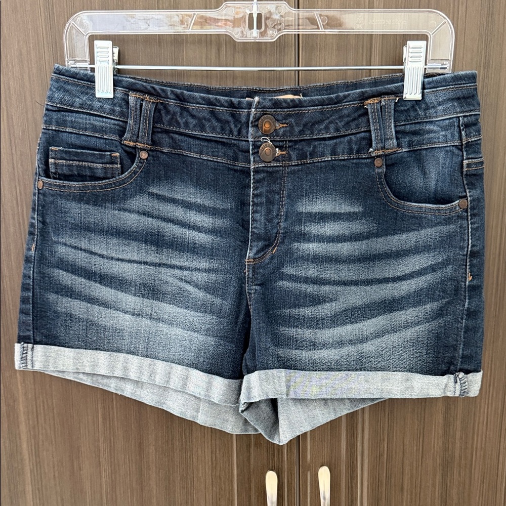 Blue Spice Dark Blue Jean Shorts‎